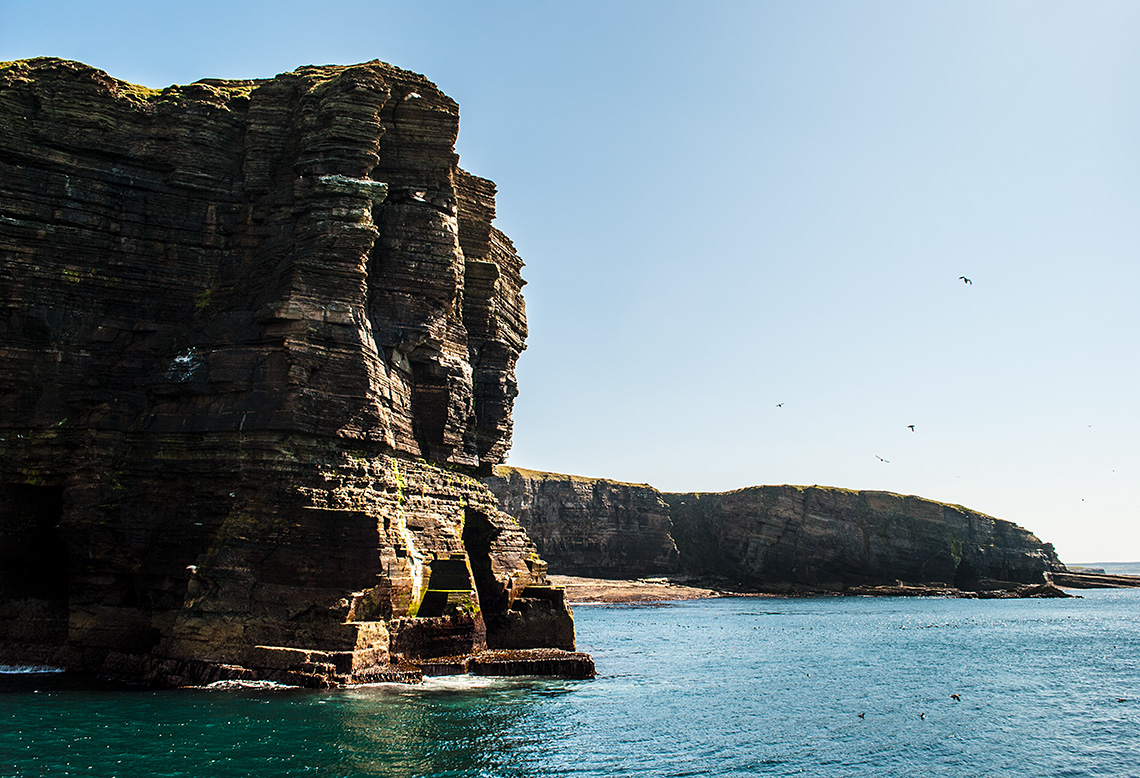 Cliffs of the Isle of Stroma, Orkney, Scotland